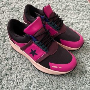 Converse Women's Pink and Black Sneakers Sz. 5